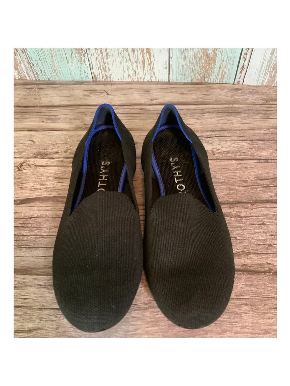 Rothys Black Washable Loafers Womens Size 8.5 Flats Slip On Shoes